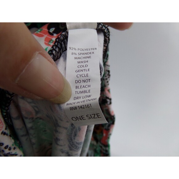 NWOT Lularoe OS One Size Leggings Owl Dobby Print Mauve Aqua Coral Tan Floral - Picture 6 of 6